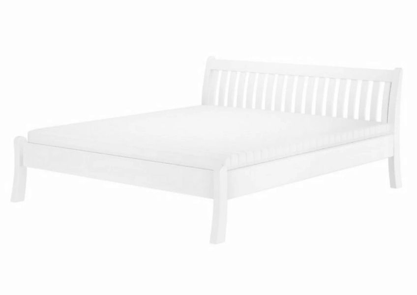 ERST-HOLZ Bett Doppelbett hohe Sitzkante Kiefer weiß 180x200 cm, Kieferwasc günstig online kaufen