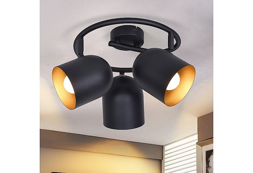 Nettlife Deckenleuchte E14 Schwarzgold Deckenstrahler Vintage Industrial Fl günstig online kaufen