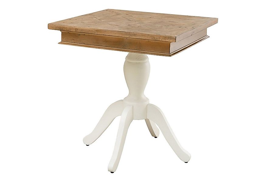 riess-ambiente Bistrotisch HAMPTONS 70cm hellbraun/creme - recycelte Pinie, günstig online kaufen