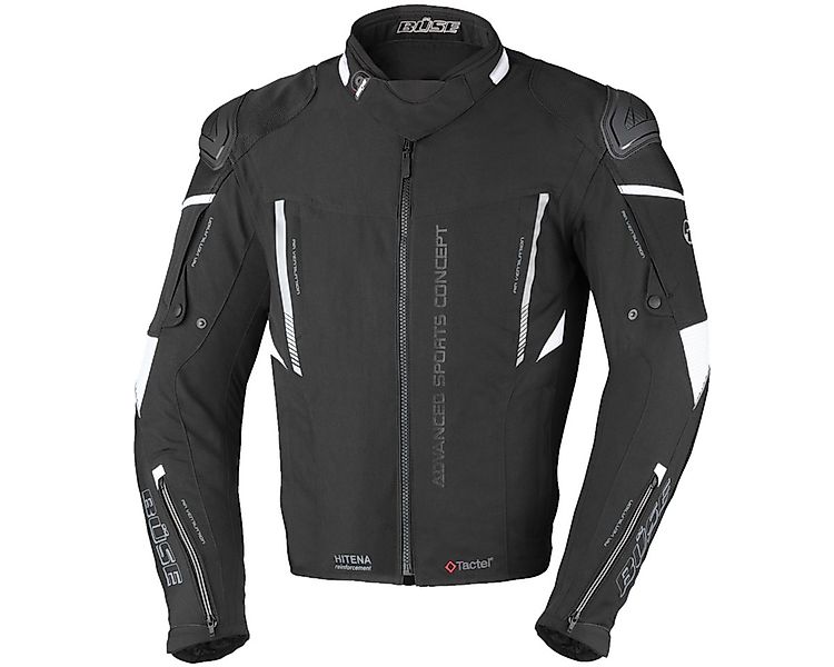 Büse Motorradjacke Büse Rocca Textiljacke Schwarz / Weiß atmungsaktiv günstig online kaufen