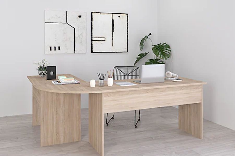 FMD Eckschreibtisch »Tiell« Winkel Schreibtisch, Bürotisch, beidseitig mont günstig online kaufen