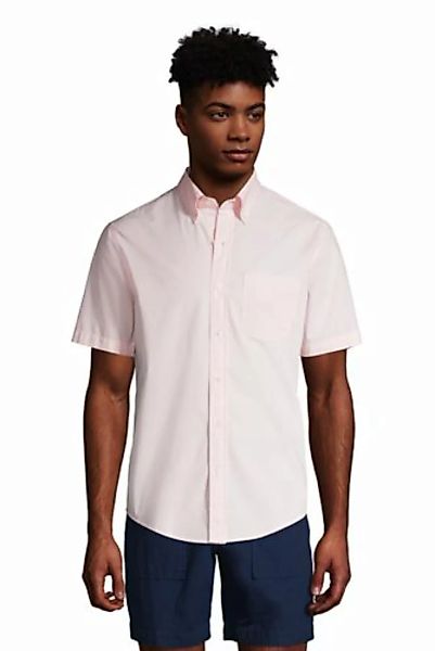 Leichtes Popelin-Kurzarmhemd, Classic Fit, Herren, Größe: XL Normal, Pink, günstig online kaufen