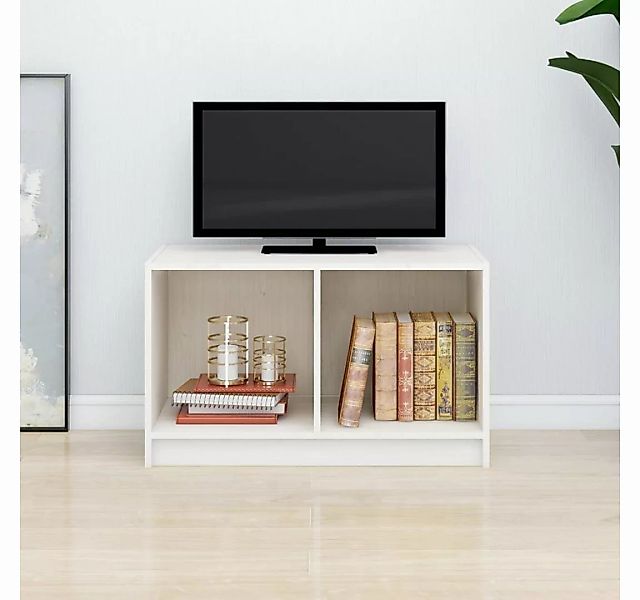 furnicato TV-Schrank Weiß 70x33x42 cm Massivholz Kiefer günstig online kaufen