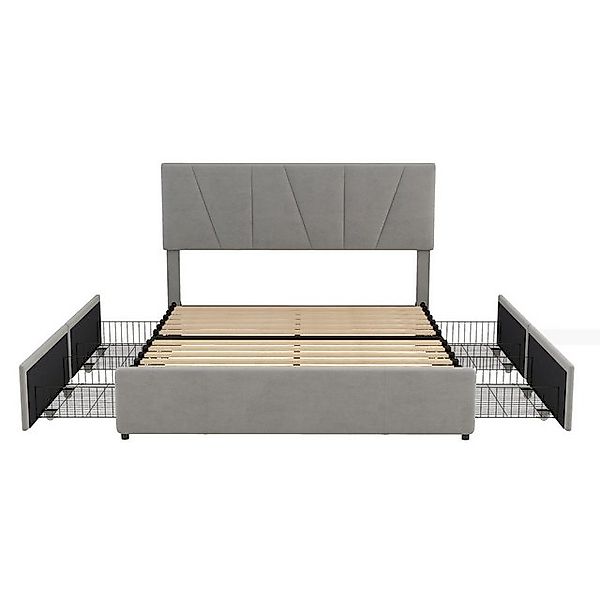 DOPWii Bettgestell 160*200cm Doppelbett, Polsterbett,Kingsize Polster Platt günstig online kaufen