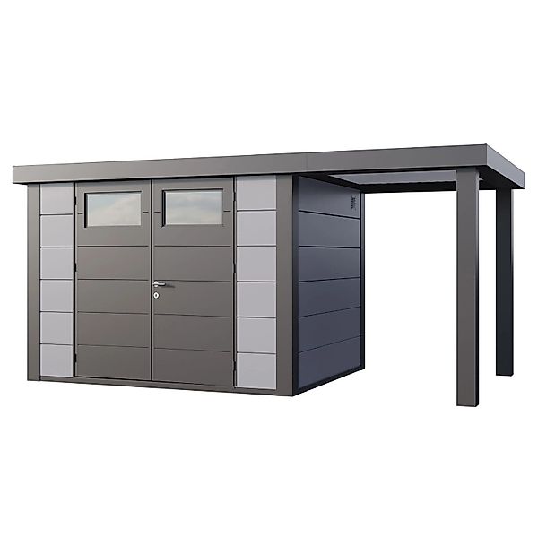 Gerätehaus Classico 3024 mit Offene Lounge S Rechts 466 cm x 238 cm Hellgra günstig online kaufen