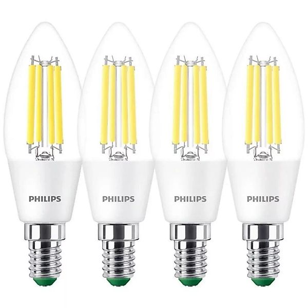 Philips LED Lampe E14 - Kerze B35 2,3W 485lm 4000K ersetzt 40W Viererpack günstig online kaufen