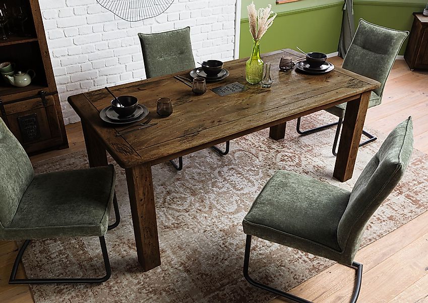 Massivmoebel24 Esstisch RAILWAY (Massivholz, Massivholztisch), Esstisch günstig online kaufen
