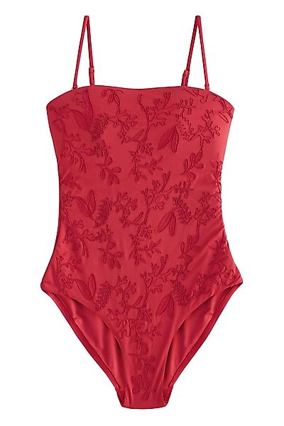 Next Badeanzug Bestickter Shaping-Badeanzug ohne Träger günstig online kaufen