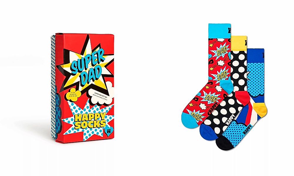 Happy Socks Socken, (3er Pack), Super Dad Gift Set günstig online kaufen