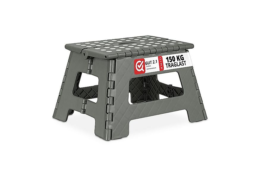 relaxdays Sitzhocker Klapphocker faltbar M, Hellgrau günstig online kaufen