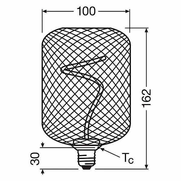 LEDVANCE DECOR SPIRAL FILAMENT LAMP IN METAL HOUSING 3.5W 818 E27 - 4058075 günstig online kaufen