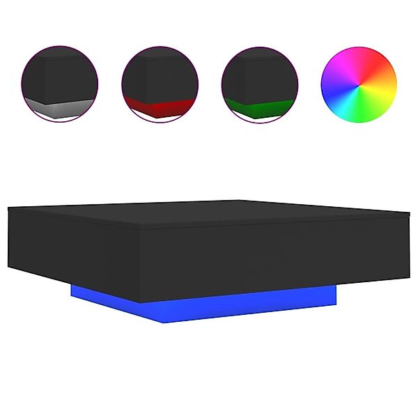 vidaXL Couchtisch mit LED-Leuchten Schwarz 100x100x31 cm 836603 günstig online kaufen