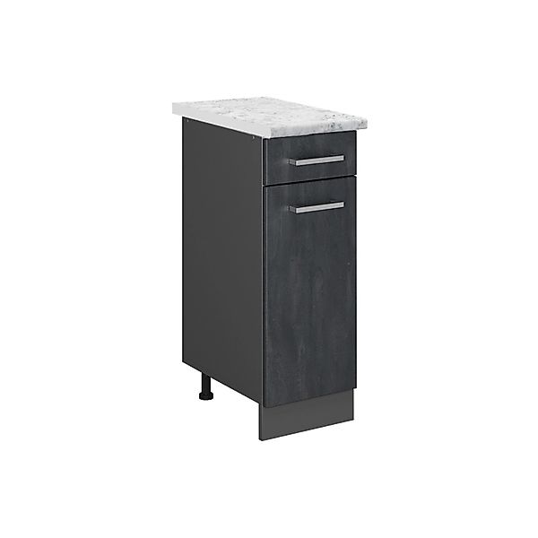 Vicco Unterschrank R-Line, Schwarz Beton/Anthrazit, 30 günstig online kaufen