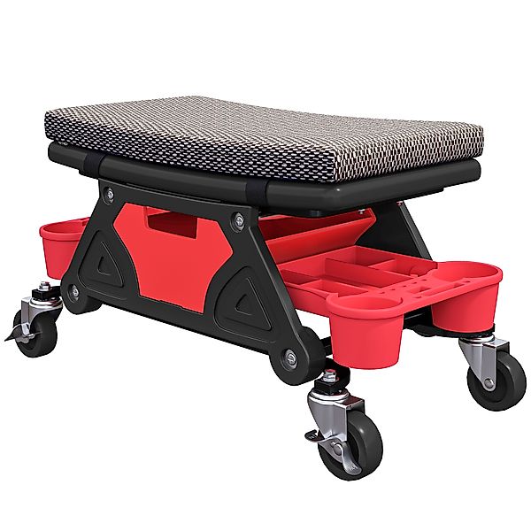 HOMCOM Werkstatt-Hocker mobil, Tragkraft 135 kg, Mechanikerhocker mit 360° günstig online kaufen