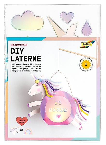 Folia Papierlaterne Laternen Bastelset Sweet Rainbow, günstig online kaufen