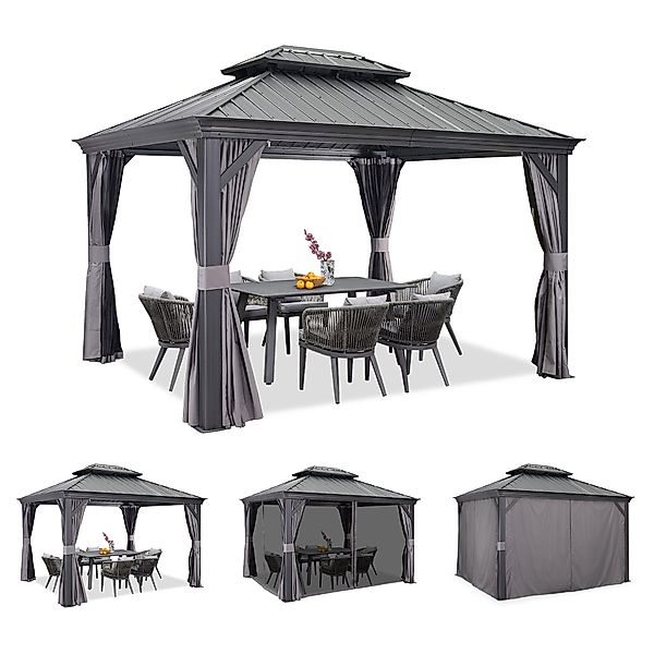PURPLE LEAF Pavillon Alu Gartenpavillon mit günstig online kaufen