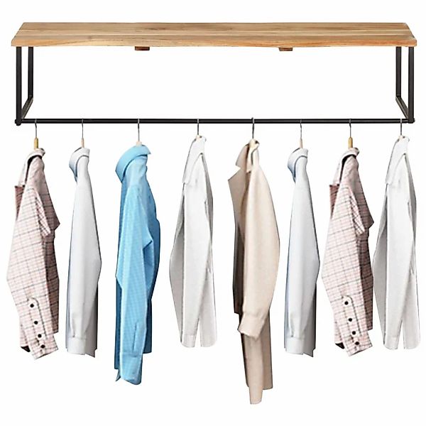 Garderobe Mit Naturkante 100x35x22 Cm Massivholz Akazie günstig online kaufen