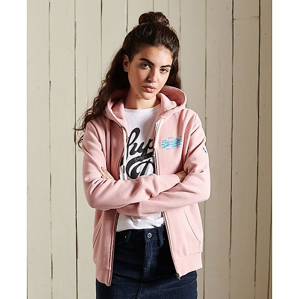 Superdry Vintage Logo Ac Sweatshirt Mit Reißverschluss M Soft Pink günstig online kaufen