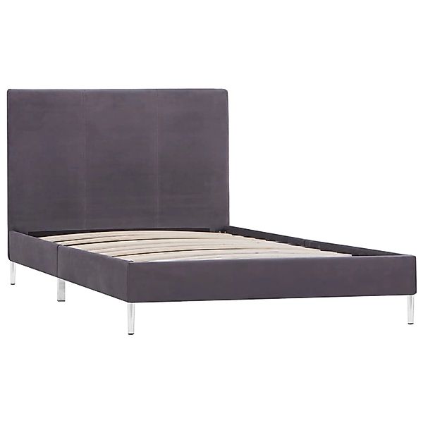 vidaXL Bettgestell Grau Stoff 90x200 cm615776 günstig online kaufen