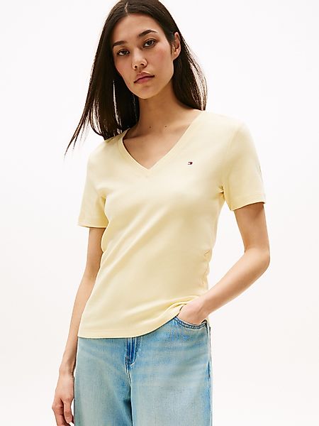 Tommy Hilfiger T-Shirt "SLIM CODY V-NK SS mit V-Ausschnitt und Streifen" Ba günstig online kaufen