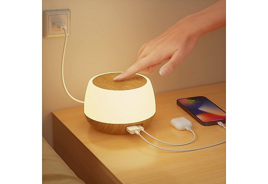 BlingBin LED Nachttischlampe Tischlampe Touch Dimmbar mit 20W Ladefunktion günstig online kaufen