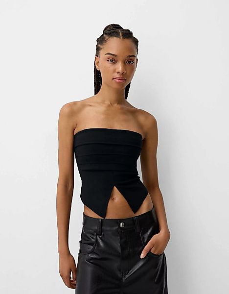 Bershka Bandeau-Top Damen M Schwarz günstig online kaufen