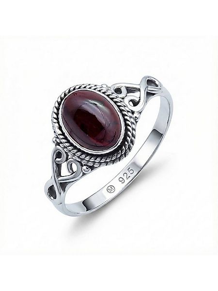 mantraroma Silberring BAGHIMI oval aus 925 Silber mit Granat (Ring mit Schm günstig online kaufen