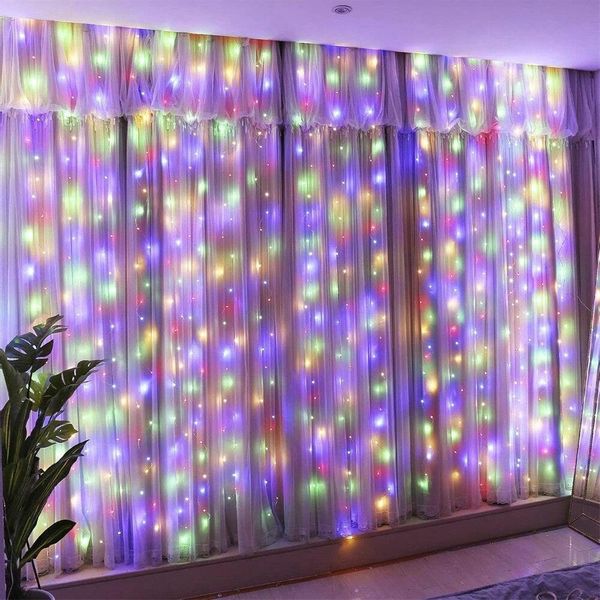 FOUORTUNATE-BEE LED-Lichtervorhang 300 LED USB Lichtervorhang günstig online kaufen