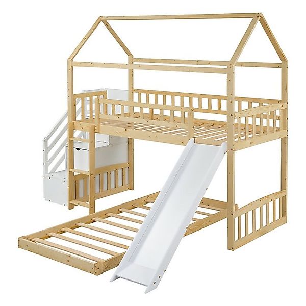 i@home Etagenbett mit Treppe mit Handlauf und rechtwinkliger Leiter, Treppe günstig online kaufen