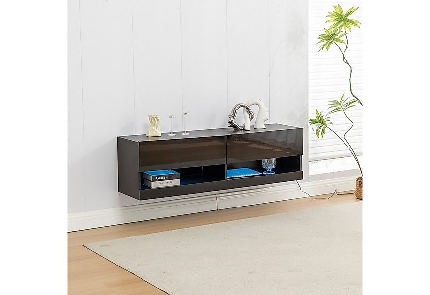 Thanaddo TV-Bank TV Lowboard mit LED Hängend Sideboard 140cm, Hochglanz Fer günstig online kaufen