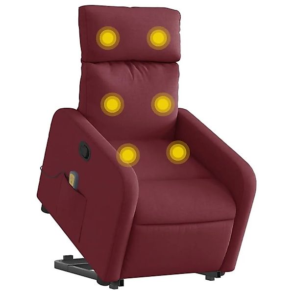 vidaXL Massagesessel mit Aufstehhilfe Weinrot Stoff 3206711 günstig online kaufen