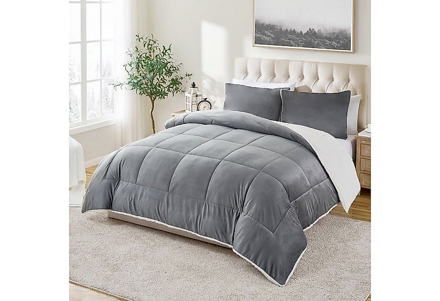 Wohndecke Sherpa Fleecedecke,Bettdecke 135x200cm,200x200cm Steppdecke, wohn günstig online kaufen