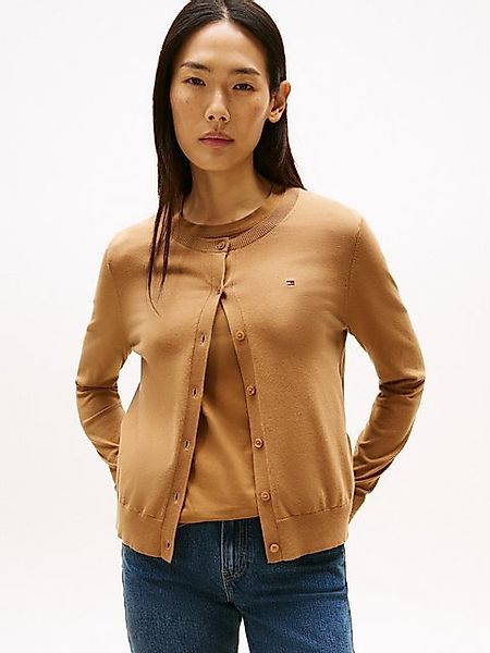 Tommy Hilfiger Cardigan CO JERSEY STITCH CARDIGAN mit Logostickerei günstig online kaufen