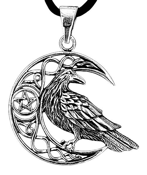 Kiss of Leather Kettenanhänger Odin mit Raben Anhänger 925 Silber Donner Go günstig online kaufen