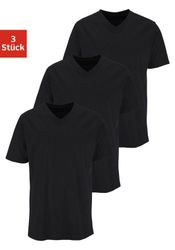 H.I.S T-Shirt Packung, 3 Stk. tlg. mit V-Ausschnitt aus Baumwolle, Unterhem günstig online kaufen