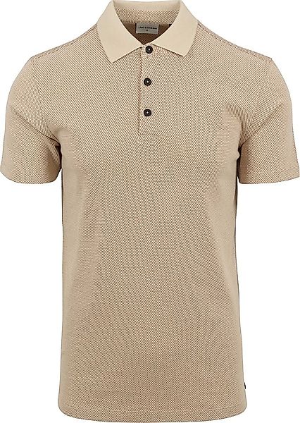 No Excess Poloshirt Struktur Beige  - Größe XXL günstig online kaufen