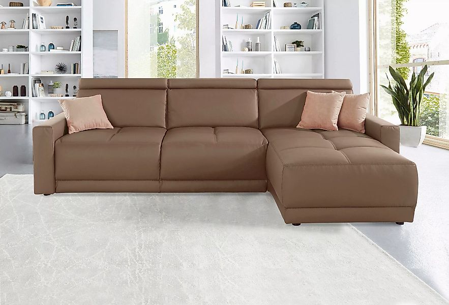 DOMO collection Ecksofa "Ava L-Form", mit Recamiere, Federkern wahlweise mi günstig online kaufen