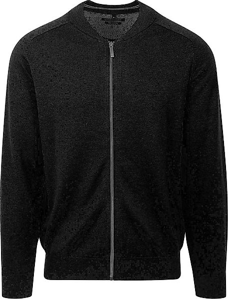Casa Moda Strickjacke Zip Schwarz - Größe L günstig online kaufen