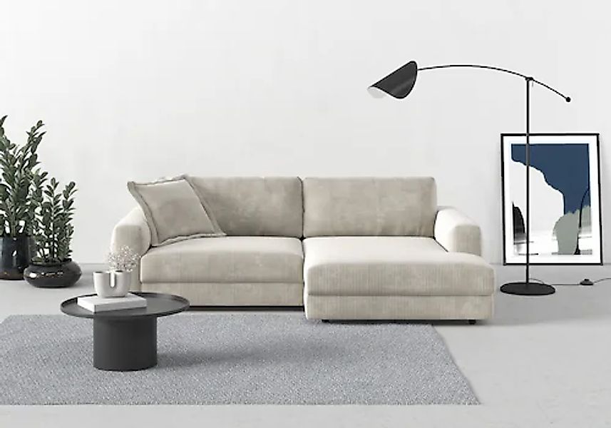 TRENDMANUFAKTUR Ecksofa »Bourbon« mit extra hohem Sitzkomfort, auch in Cord günstig online kaufen