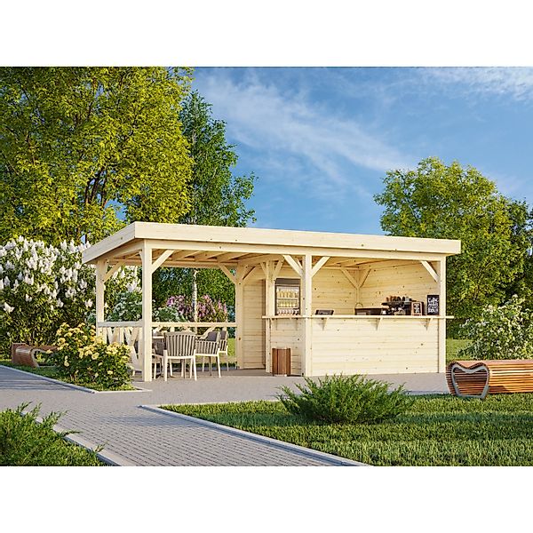Palmako Pavillon Lenna Set 310 588 x 300 cm Lackiert Weiß FSC® günstig online kaufen