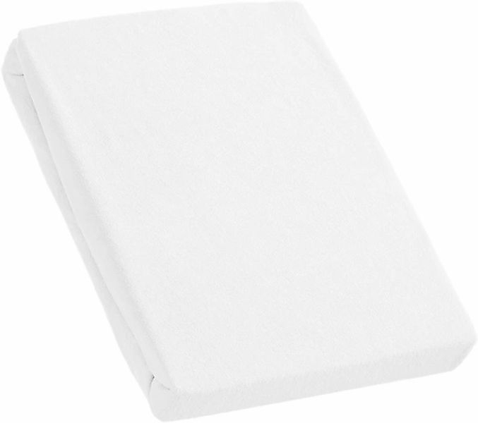 KUM Spannbettlaken "Frottee Spannbetttuch" bis ca. 30 cm Matratzenhöhe, wei günstig online kaufen