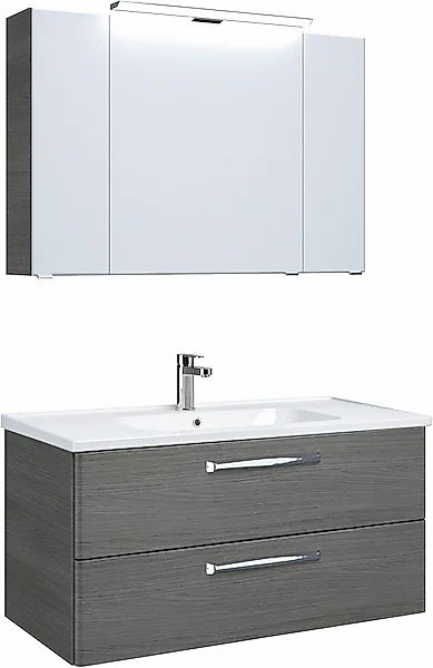 Saphir Badmöbel-Set »Trentino 2-teilig Keramik-Waschtisch, Spiegelschrank m günstig online kaufen