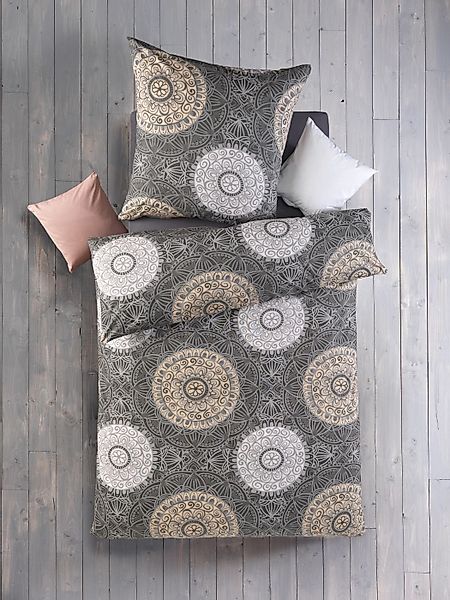 Optidream Bettwäsche Set Renforcé 135x200 Baumwolle salbei-grau grau, Renfo günstig online kaufen