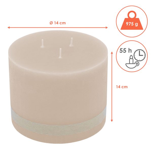 Spetebo Stumpenkerze (Packung, 1-tlg., mit 3 günstig online kaufen