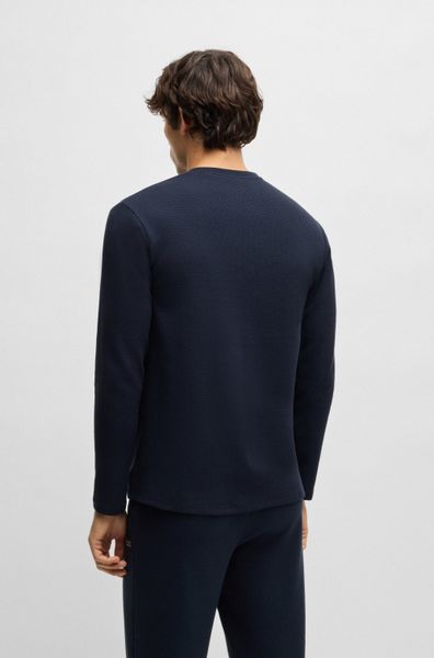 BOSS Pyjamaoberteil Waffle LS-Shirt günstig online kaufen
