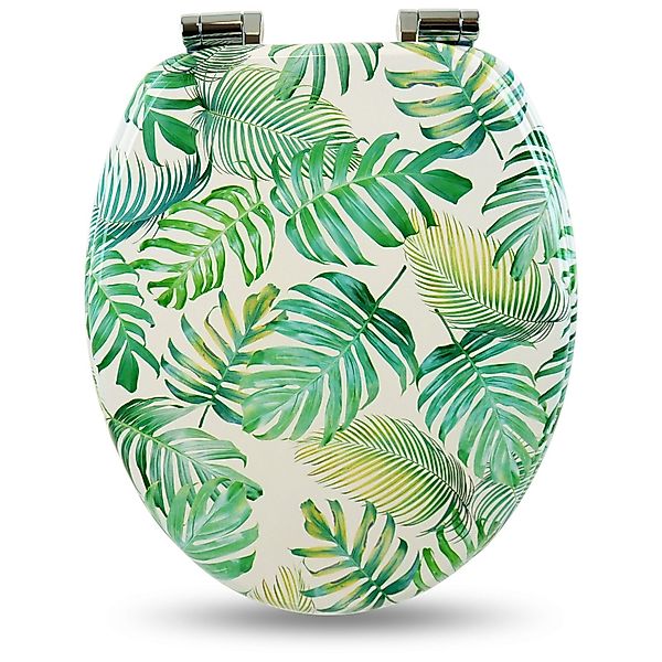 Sanfino WC-Sitz "Tropical Leaves“ Premium Toilettendeckel günstig online kaufen