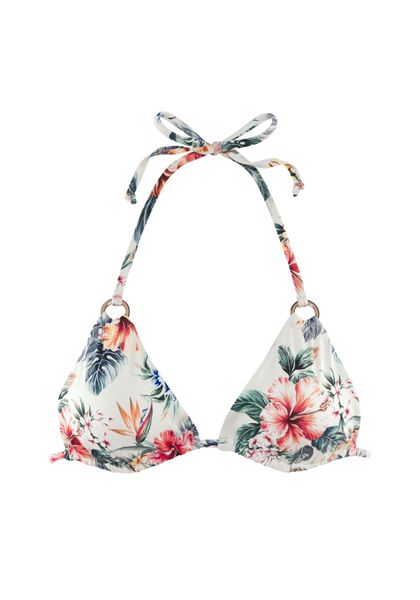 LASCANA Triangel-Bikini-Top Salsa, Goldfarbene Zierringe günstig online kaufen