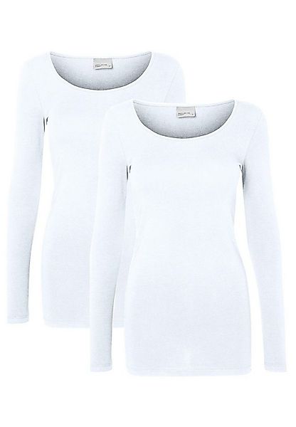 Vero Moda T-Shirt (2-tlg) VMMAXI MY LS SOFT LONG U-NECK NOOS günstig online kaufen