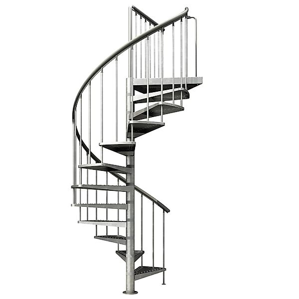 Dolle Außenspindeltreppe Gardenspin mit Metallstufen Ø 125 cm Höhe bis 329 günstig online kaufen