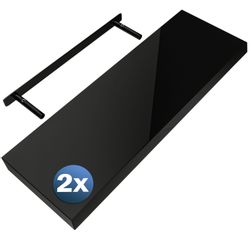 Casaria Wandregal, Schwarz Hängeregal mit Halterung günstig online kaufen